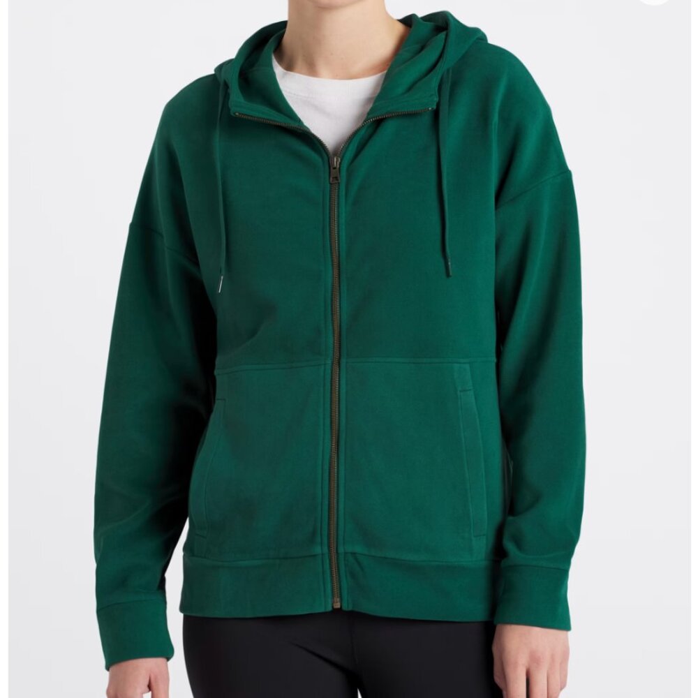 Fleece Full Zip Velour Hoodie